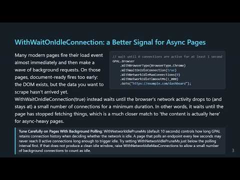 GPAL: Page Readiness - Document Ready vs Network Idle | Basic Concepts