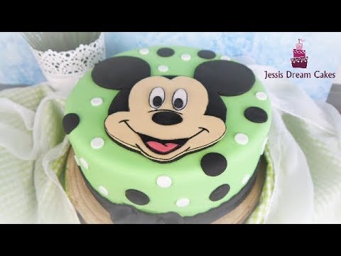 Micky Maus Fondant-Torte/Anfängerfreundlich Dank Schablonentechnik