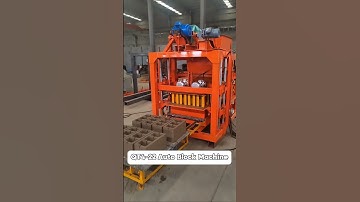 QT4-22 automatic PLC controlled concrete hollow block machine #blockmachine