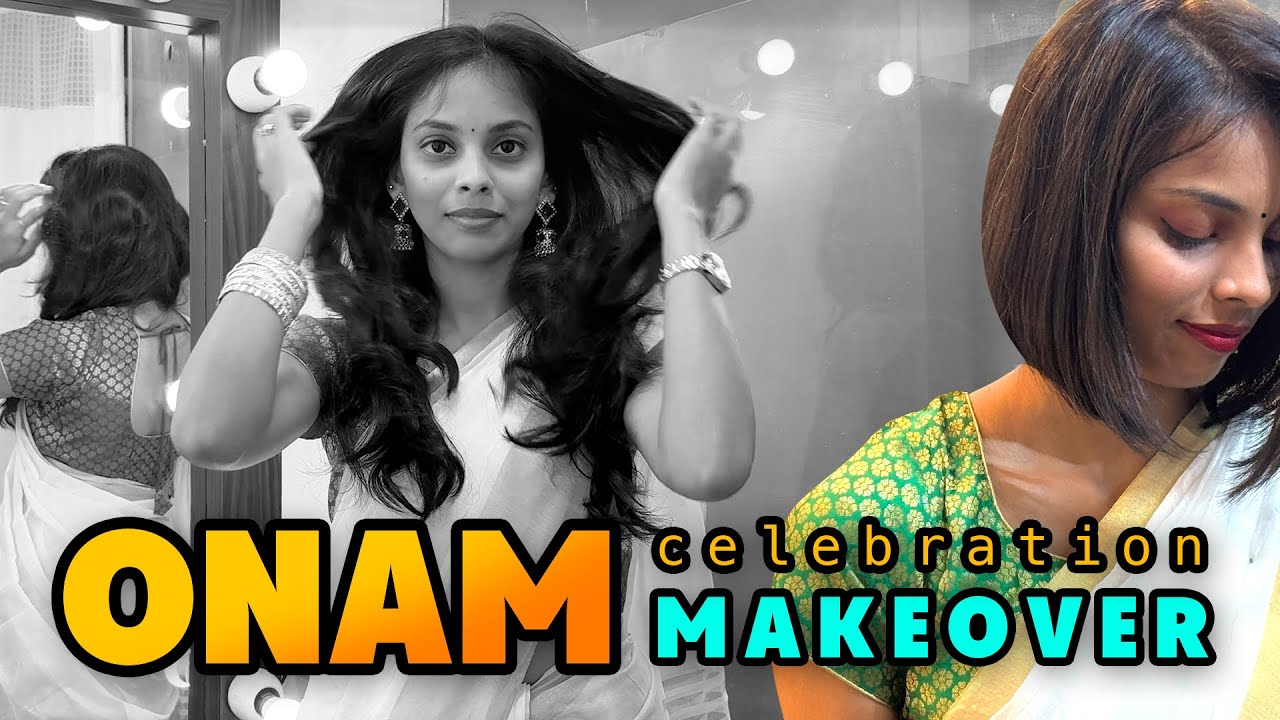 Took her for a haircut ✂️ before Onam program  🌸 Onam Mood 🌸