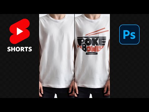 The Best Way To Place a Logo Into a Shirt in Photoshop! #shorts