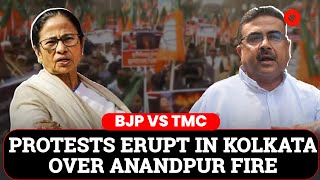 Anandpur Fire Row: BJP Takes To Streets In Kolkata, Targets Mamata Govt screenshot 3