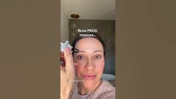 BROW PROS MEASURE…WHY DON’T YOU? Get quick and even brows with 🔗browtool.com #pmubrows #eyebrow