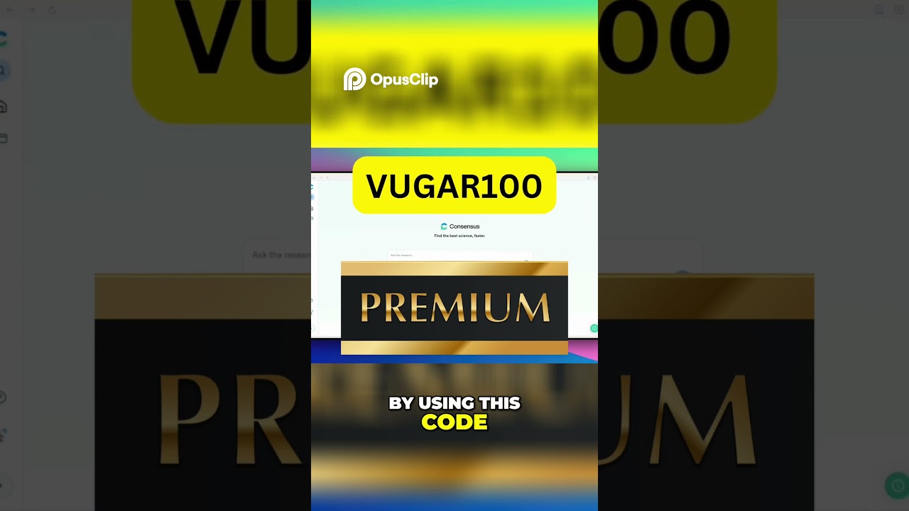 100% FREE Consensus Premium with Discount Code VUGAR100 