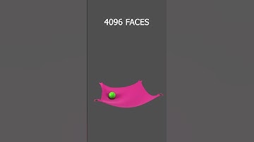 Cloth Simulation 4096 Faces #blender #3dart #clothsimulation #effects #learning #3dsmax