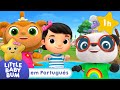 Vem, vem, vem remar | 1 HORA DE Little Baby Bum | Moonbug Kids | Músicas Infantis em Português