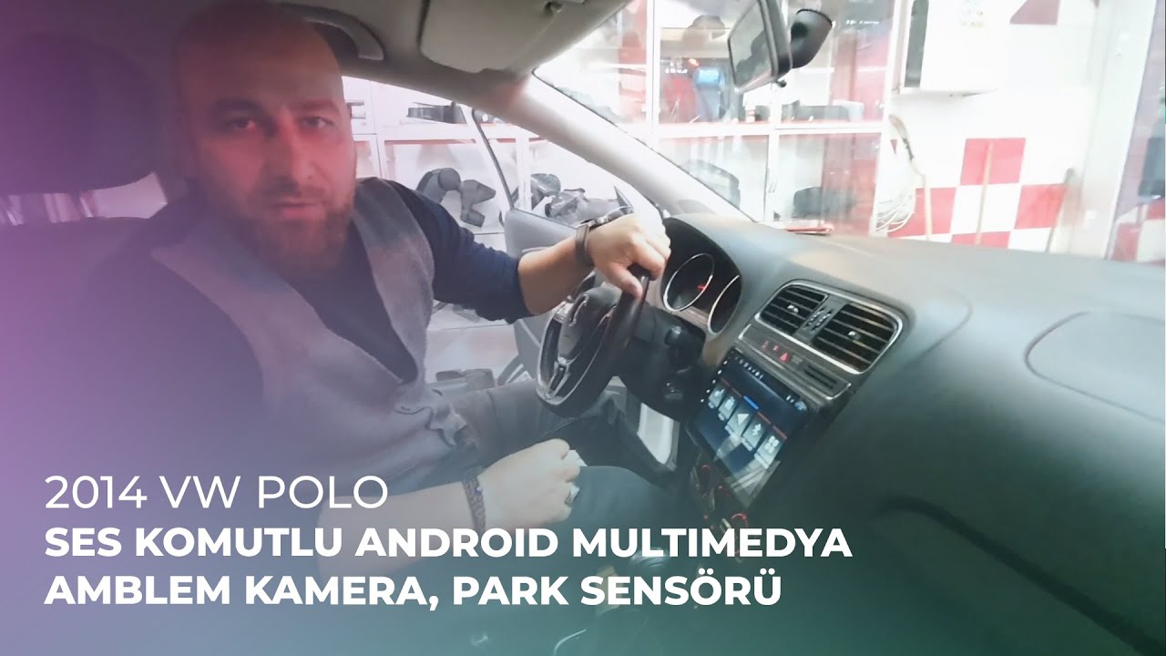 2014 VW Polo // Ses Komutlu Android Multimedya, Amblem Kamera, Park Sensörü
