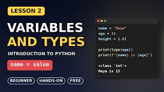 Python Variables and Data Types | Python for Beginners #2