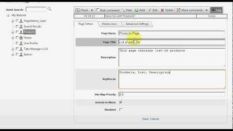 Pages Admin - Tabs Manager v.3.0 - Edit Single Page