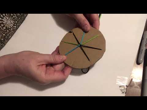 DIY Wheel Striped Kumihimo Friendship Bracelet with a Cardboard Disk 