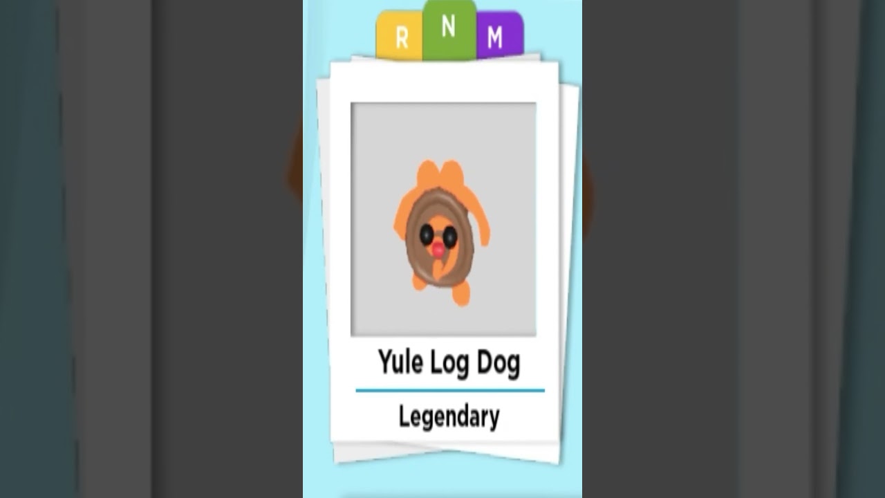 Yule Log Dog Neon & Mega Neon In Adopt Me #Shorts - Youtube