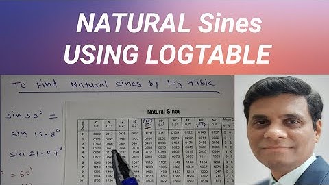HOW To Find  Natural Sines By LogTable