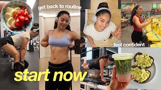 end of summer RESET | workouts, back to routine, eating habits, balance + grocery shopping