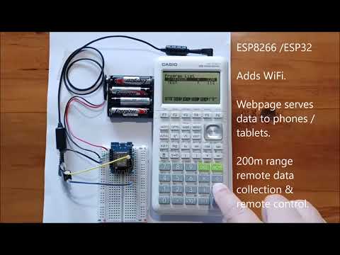 Casio calculator & ESP8266 data logger, remote control, and PIN pad