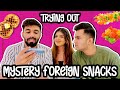 INDIANS TRYING FOREIGN MYSTERY SNACKS!! Ft Mnv & Rishu | Ashi Khanna