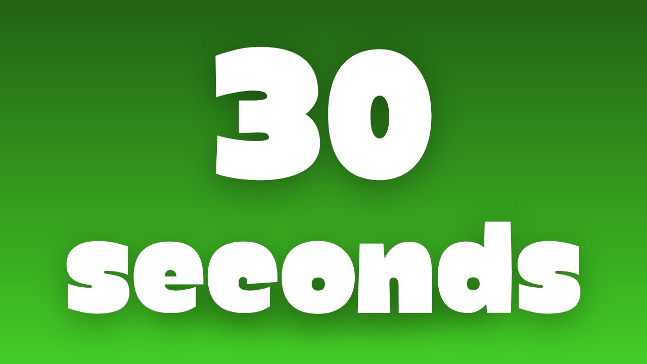 30 Second Countdown Timer | Green