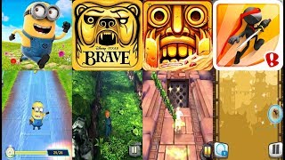 Despicable Me Minion Rush Vs Temple Run Brave Vs Temple Run 2 Blazing Sands Vs NinJump Gameplay screenshot 5