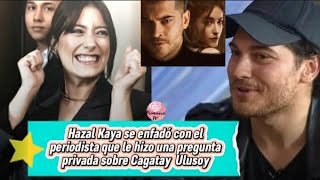 Hazal Kaya se enfadó con el periodista que le hizo una pregunta privada sobre Cagatay  Ulusoy #femir