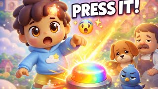 PRESS IT! 😲✨ The Magic Smile Button | 3D Kids Cartoon 