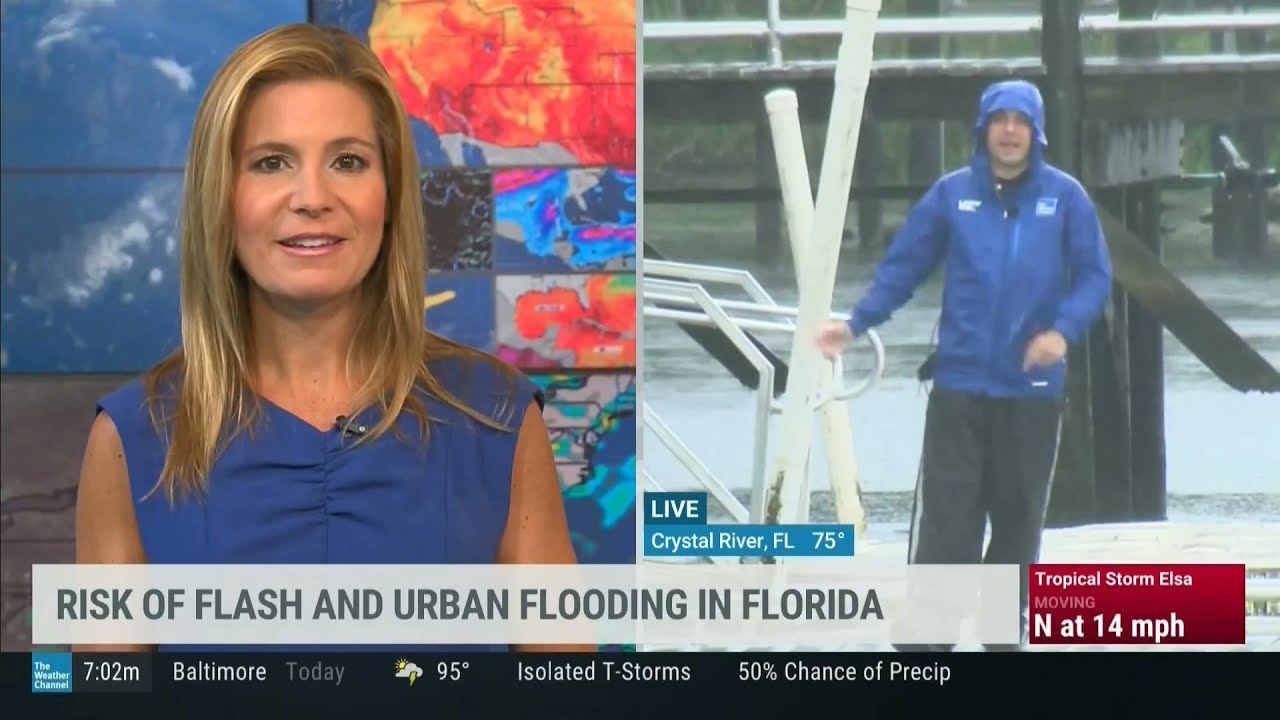 The Weather Channel Tropical Storm Coverage On Tropical Storm Elsa