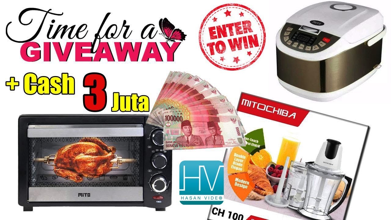 Giveaway Oven + Chopper + Rice Cooker + Uang Cash 3 Juta Quick Review