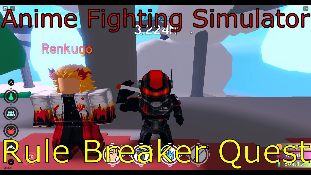 How To Get The Rule Breaker Quest In Anime Fighting SImulator YouTube