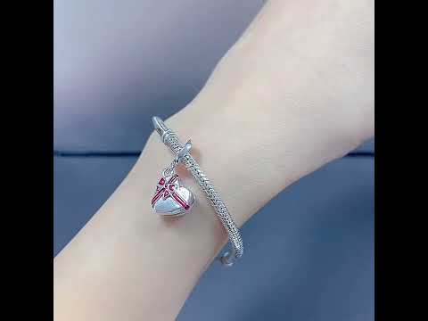 Срібний шарм-підвіска, що відкривається в стилі PANDORA 925 проба срібна намистина на браслет ПАНДОРА, видео 1