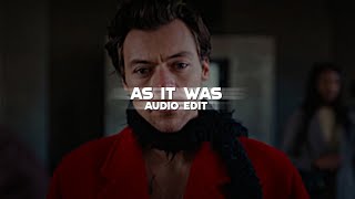 As It Was Harry Styles Edit Audio