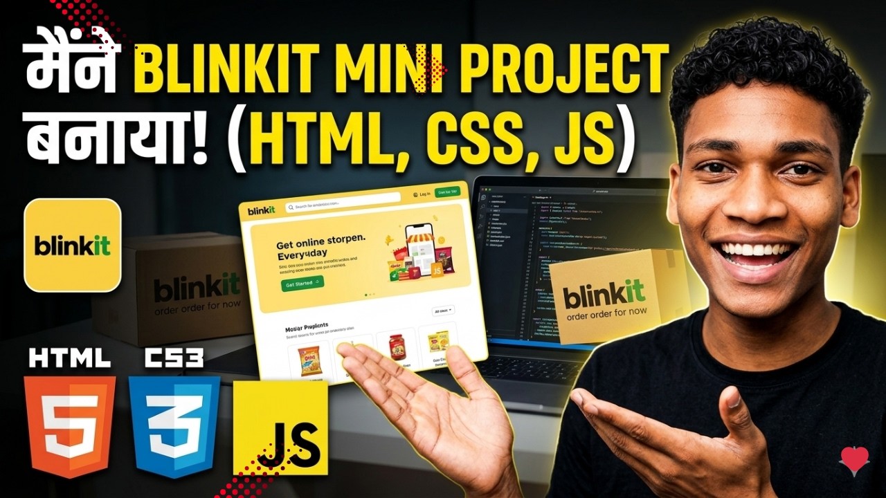 I Built a Blinkit Clone Using HTML, CSS & JavaScript ⚡ | Mini Project ...