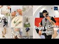 Bright  clean preset  instagram feed  lightroom presets