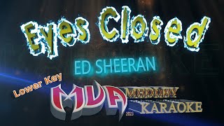 Eyes Closed Karaoke Version | Ed Sheeran | lower key