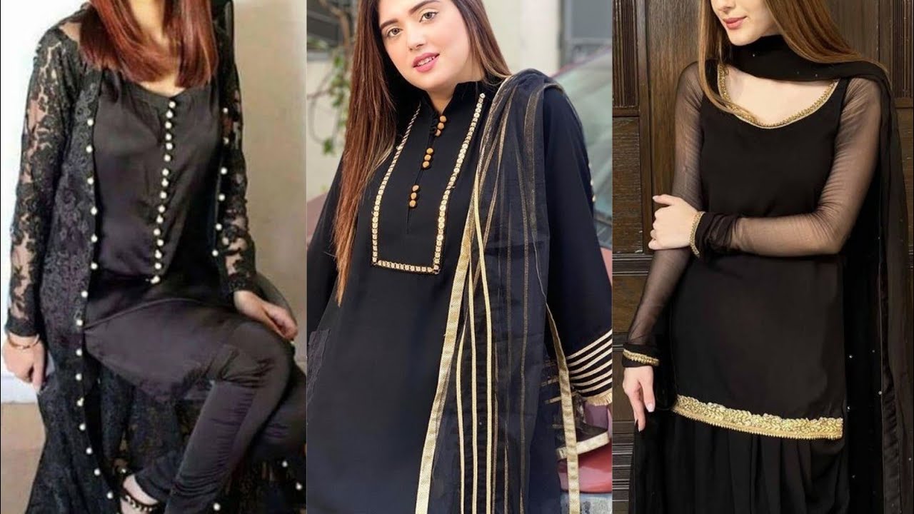 Black Pakistani Kurta Set – Pratibha Sarees