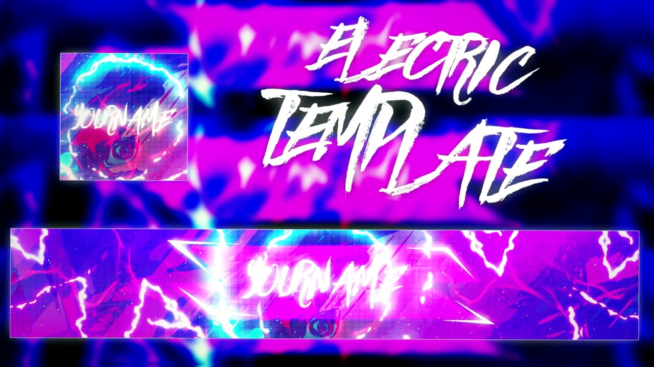 Electric ⚡ YouTube Banner Template ⚡ - Logo - Banner (Free Download)