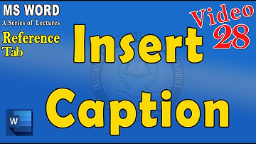Insert Caption in MS Word – How to insert a text caption in an image, table and equation.