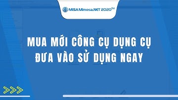 Mua mới công cụ dụng cụ đưa vào sử dụng ngay | MISA MIMOSA.NET