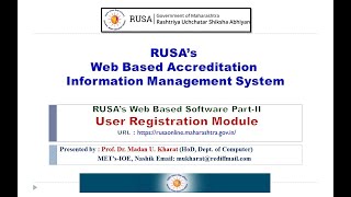 RUSA's IMS for IQAC Part-2: Registration Module screenshot 2