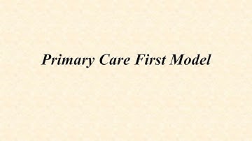 Primary Care First Model