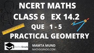 NCERT Maths Class 6 chapter 14 Ex 14.2 Que  1 - 5 | Mathsgrade | Mamta Mund | Geometry