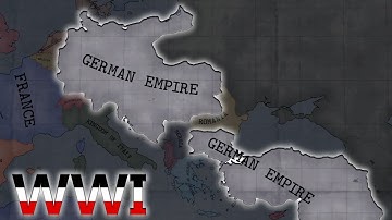 What if German Empire controlled all The Central Powers in WW1 - Hoi4 Timelapse