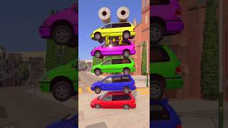 😱 ऊपर से गिरती हुई गाड़ियां 🚗💥 Amazing Car Crash Moments #shorts #foryou