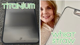 Unique Cutting Board! Smoky Supply USA Titanium Cutting Board Double‑Sided Titanium-Wheat Straw #ad