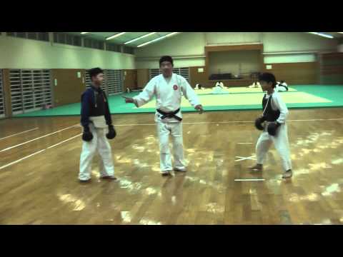 日本拳法　Ｙ氏長男坊　稽古中