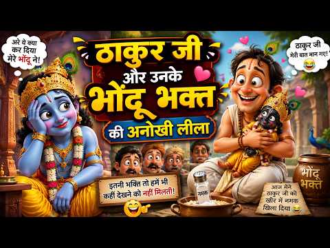 💖 ठाकुर जी और उनके भोंदू भक्त की अनोखी लीला | इन्द्रेश जी महाराज