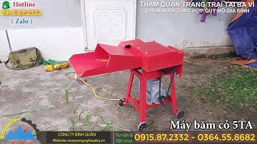 Máy băm cỏ 5TA, chuyên dụng băm thân sắn, thân ngô, cỏ voi, thân mía,.dùng điện 220v, alo 0915872332