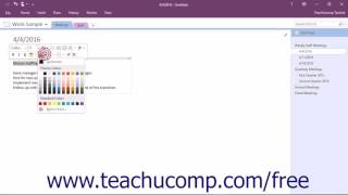 OneNote 2016 Tutorial Basic Text Formatting Microsoft Training