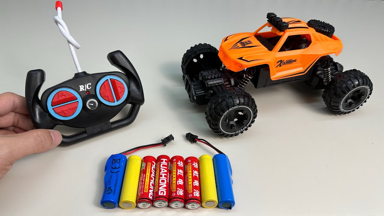 Unboxing RC off-road climbing car, city RC police car, superhero car, RC pink super sports car