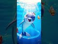 Cute Dolphin Swimming with Fish 🐬🐟 | Baby Shark Music #shorts