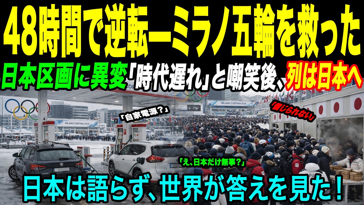 【海外感動秘話】なぜ日本はミラノ五輪の「救世主」となったのか？かつて軽視された国が、いまや最後の希望へ！
