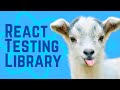 React Testing Library Crash Course - 2021