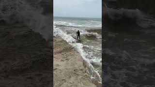 River Floods Into The Ocean